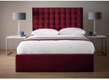 Letto Tessile In Velluto Rosso Di Lusso Doppio Design Chesterfield 160X200Cm Letti Nuovi