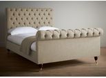 Letto Matrimoniale Di Lusso In Velluto Beige Design Chesterfield Letti Classici Nuovo