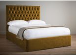 Chesterfield Design Inglese 140/160/180X200 Letti Letto Matrimoniale Rivestimento Giallo