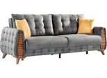 Divano Chesterfield Di Lusso A 3 Posti Divano Tessile Moderno Divani Grigio