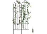 Set Di 2 Tralicci Di Sostegno Per Piante Rampicanti - Traliccio Di Sostegno Per Piante Rampicanti 51X220Cm - Per Giardino E Terrazza - Robusta Struttura In Metallo