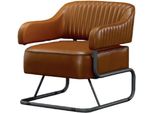 Poltrona Seduta Jv Mobili Soggiorno Unicolore Design Divano Pelle Legno Moderno Nuovo
