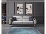 Divano 3 Posti Grigio Stile Salotto Design Moderno Rivestimento In Tessuto