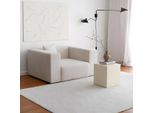 Poltrona Poltrona Imbottita Monoposto Soggiorno Sitter Moderno Tessuto Beige