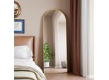 Specchio Ad Arco A Figura Intera, 162 X 53 Cm, Da Parete O Da Appoggio, Per Il Soggiorno, Oro