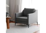 Soggiorno Poltrona Imbottita Poltrona In Tessuto Grigio Design Monoposto