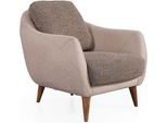 Elegante Soggiorno Grigio Divano 1 Posto Design Poltrona Tessile Divano Nuovo