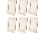 12Pcs Cornice Di Legno 7.5 X 5.5In Decorativo Fai Da Te In Legno Cornice Craft Kit Per La Pittura Progetti Artistici