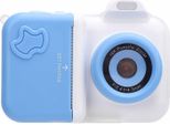 Macchina Fotografica Di Stampa Istantanea 2,4 Pollici Ips Hd Schermo Doppio Obiettivo Selfie Macchina Fotografica Di Stampa Istantanea Con Flash 32GB Piccola Scheda Di Memoria 5 Rotoli Di Carta Di Stampa Per I Viaggi Blu Bianco