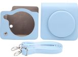 Custodia Protettiva Per Fotocamera Borsa A Tracolla In Finto Cuoio Per Instax Square Sq1Blue
