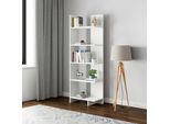 Libreria 'Vireftere' 176 X 62 X 29 Cm Scaffale A Giorno Con 5 Ripiani Bianco