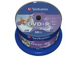 Verbatim VER43512 Dvd+R - 4,7Gb/120Min, 16X/Mandrino, Confezione Da 50