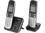 Panasonic KX-TG6822 - Telefono Cordless - Segreteria Telefonica Con Id Chiamante - Dect - Nero + Cornetta Aggiuntiva