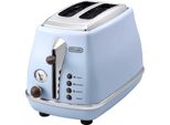 De'longhi Icona Vintage Ctov 2103.AZ - Tostapane - 2 Fette - 2 Slot - Blu Cielo