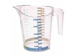 Rotho Domino Misurino Grande 2L Con Scala, Plastica (Pp) Senza Bpa, Trasparente, 2L (22,1 X 15,4 X 19,3 Cm)