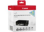 Canon PGI-29 Mbk/Pbk/Dgy/Gy/Lgy/Co Multipack - Confezione Da 6 Pezzi - 36 Ml - Grigio, Grigio Chiaro, Grigio Scuro, Nero Opaco, Nero Fotografico, Ottimizzatore Di Croma - Originale - Contenitore D'inchiostro