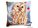 Cuscino A Punto Croce Vervaco "Winter Owl"", Ricamo Disegnato"