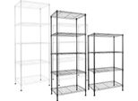 Scaffale In Metallo Rocky Verniciato A Polvere Bianco 5 Ripiani 90 X 45 X 200 Cm