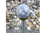 Tappo Solare Da Giardino "Crystal"" In Acciaio Inox H 29 Cm"