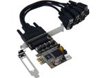 Exsys EX-44384 - Pcie - Vga - Pcie 3.0 - RS-232 - Pc - SB16C1054PCI
