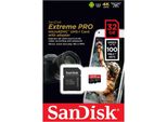 Sandisk Extreme Pro - Scheda Di Memoria Flash (Adattatore Da Microsdxc A Sd Incluso) - 32 Gb - A1 / Classe Video V30 / UHS-I U3 - 667X - Microsdhc UHS-I