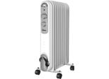 Ardes 4R09S Riscaldatore A Olio Curvy 9, 11 Elementi Riscaldanti, 3 Forze, 2000 W, Argento