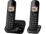Panasonic KX-TGC422G - Telefono Cordless - Segreteria Telefonica Con Id Chiamante - Dect - Nero + Cornetta Aggiuntiva