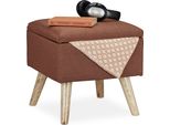 Relaxdays 10029605_93 Relaxdays Hocker Mit Stauraum Braun