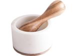 Mortaio - Marmo Con Pestello Di Legno