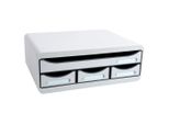 Exacompta 319740D Exacompta Toolbox Mini Cassettiera, 4 Cassetti, Grigio Chiaro