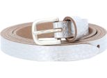 Vanzetti Pelle Cintura Chain Reaction 15Mm Metallic Belt W75 Silver Metallic Argentato