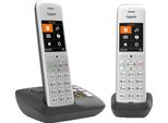 Gigaset CE575A Duo - Telefono Cordless - Segreteria Telefonica Con Identificativo Del Chiamante - Eco Dect\Gap - Nero, Argento + Aggiuntivo