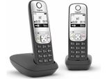 Gigaset A690 Duo - Telefono Cordless Con Id Chiamante - Eco Dect\Gap - Funzione Di Chiamata A Tre - Nero + Aggiuntivo