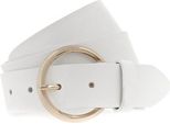 Vanzetti Pelle Cintura 35Mm Full Leather Belt W75 White Bianco