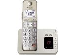 Panasonic KX-TGE260 - Telefono Cordless - Segreteria Telefonica Con Funzione Di Identificazione Del Chiamante/Attesa Di Chiamata - Dect\Gap - Funzione Di Chiamata A Tre - Oro Champagne