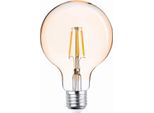 Lampada A Filamento E27 4W Led Lampadina Vintage 400 Lm Bianco Caldo 2200K G95 Oro 3X Pezzi