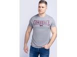 T-Shirt Uomo Regular Fit Nybster Marl Grey/Oxblood L Lonsdale