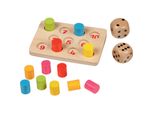 Goki 56774 Shut The Box Mini Gioco Di Dadi, 7 X 5 X 1,5 Cm, Legno, 2 Dadi, Multicolore