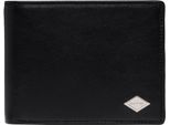 Replay Pelle Portafoglio Flap Wallet Black Nero