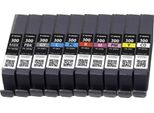 Canon PFI-MBK/PBK/CO/GY/R/C/M/Y/PC/PM 10 Ink Cartridge Multipack - 10Er-Pack - 14.4 Ml - Grau, Gelb, Cyan, Magenta, Rot