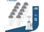 Wessper Classic Cartucce Filtranti Per Acqua Dura | Ricambio Per Aquaphor Standard, Brita Classic, Dafi Classic Cartuccia Filtrante Confezione 10
