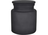 Vasetto Universale Spirella Vasetto Per Cosmetici Yoko, Vasetto Per Cotone Idrofilo, Contenitore Per Bagno, Vetro, 10,2 X 12 Cm, Grigio