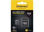 Intenso Microsd 256GB UHS-I Perf CL10- Performance - 256 Gb - Microsd - Klasse 10 - UHS-I - Classe 1 (U1) - Schockresist