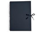 Album A3 Nero, 40 Fogli Di Carta Kraft Nera, Album A Spirale, Album Per Scrapbooking