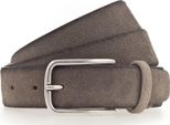 Vanzetti Pelle Cintura Velours Belt W105 Light Grey Grigio