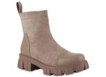 Van Hill Donna Stivali Con Plateau Leggermente Foderati Stivaletti Scarpe Con Suola Profilata 839662, Colore: Khaki, Taglia: 38