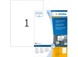 Herma Special - Etichette Autoadesive, Rimovibili, In Carta Opaca - Bianco - A4 (210 X 297 Mm) - 100 Etichette (10315)