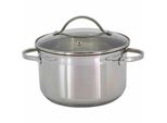 KrüGer 101-024O Ohio Pentola Per Carne 24 Cm 5,5 L Coperchio In Vetro, Argento