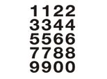 Herma 4136 Numero Adesivo 0-9, Foglio Nero Altezza: 20 X 18 Mm