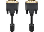 Goobay 93951 Cavo DVI-D Full Hd Dual Link, Placcato Oro, 15 M, Nero - Connettore DVI-D Dual Link (24+1 Pin) > Connettore DVI-D Dual Link (24+1 Pin)